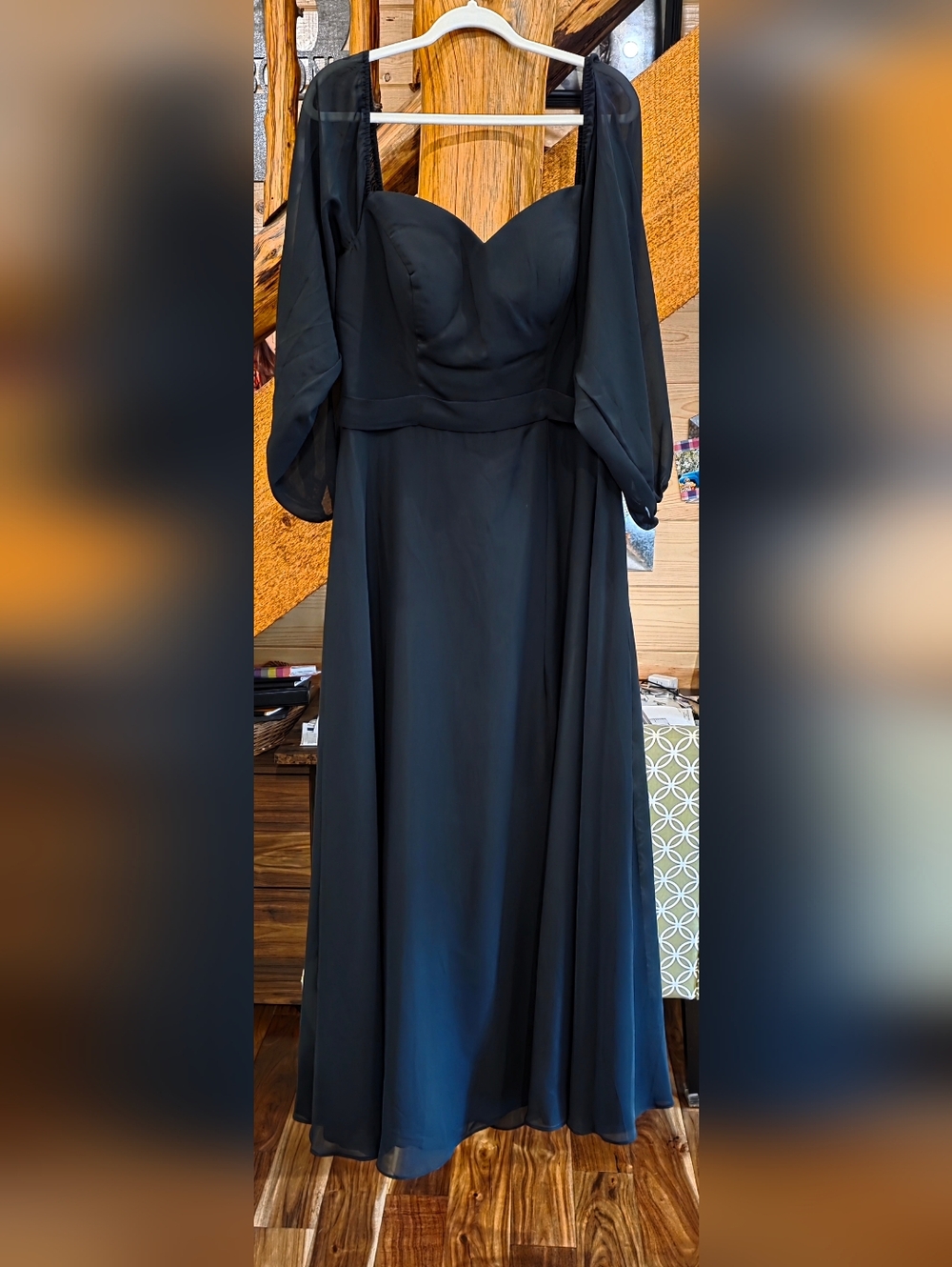 Elegant Black Off-Shoulder Evening Dress
